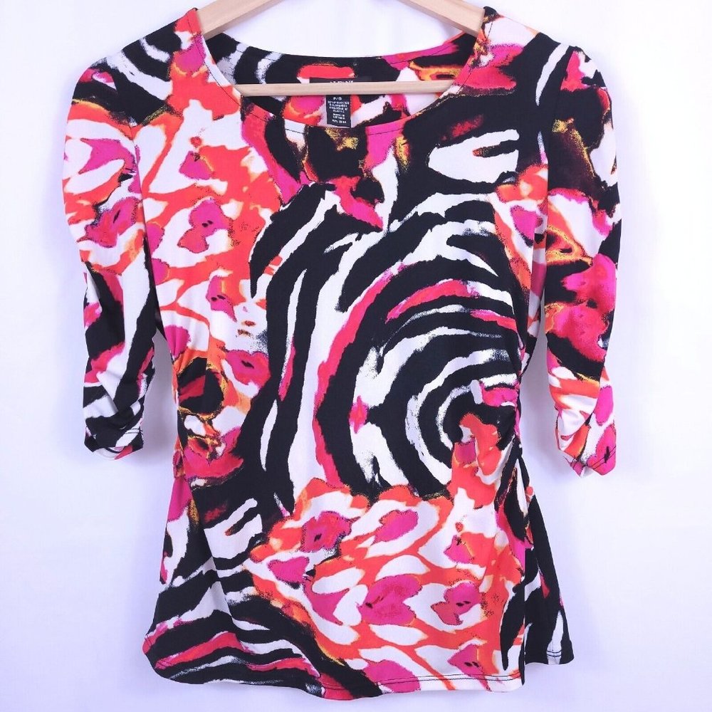 Alfani Multi-Color Petite Small Womens Blouse